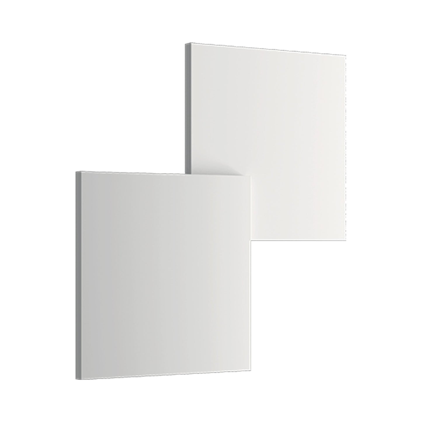Puzzle LED Ceiling Wall Light in Matte White/Double Square.