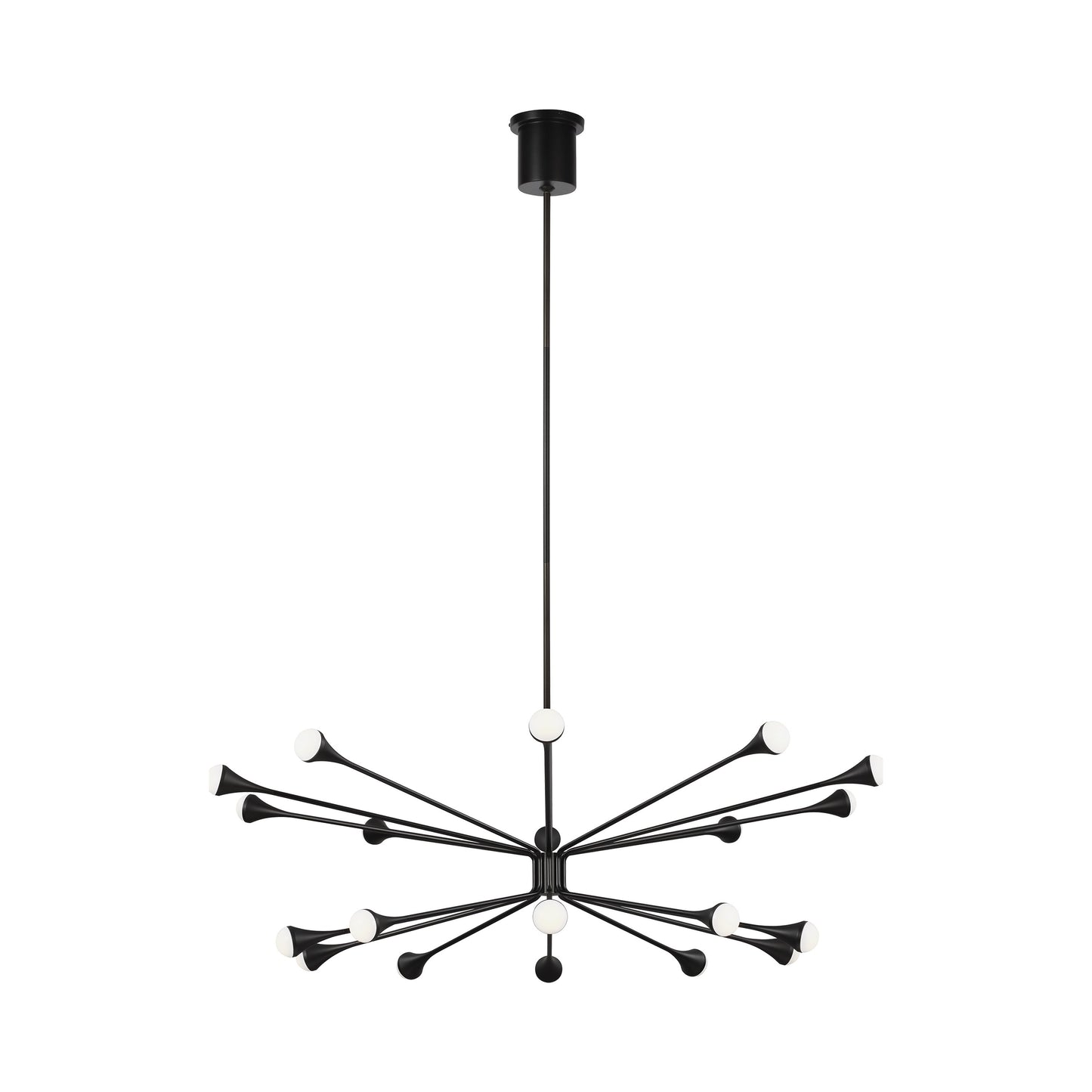 Lody LED Chandelier in Matte Black (20-Light).