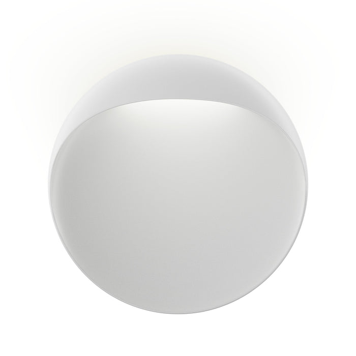 Flindt Outdoor LED Wall Light in White Texure (Large).