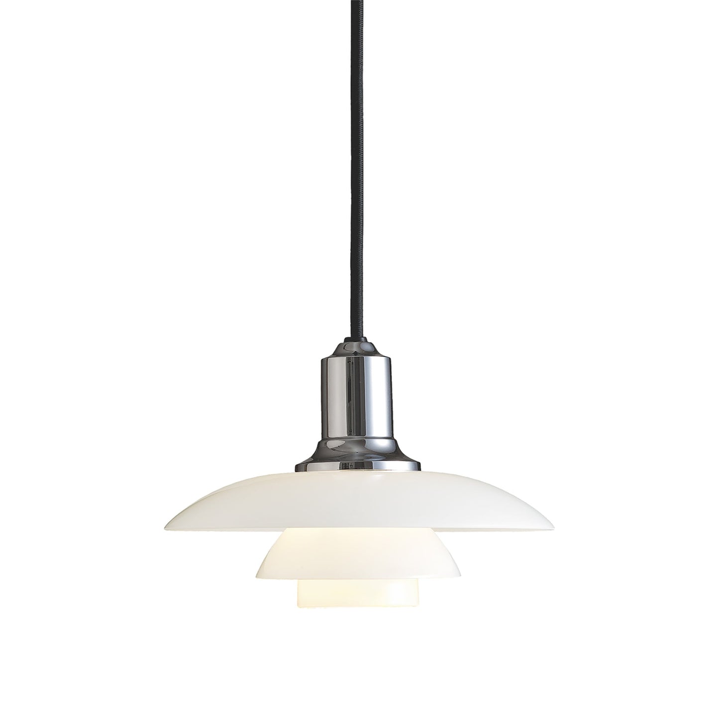 PH 2/1 Pendant Light in High Lustre Chrome Plated.