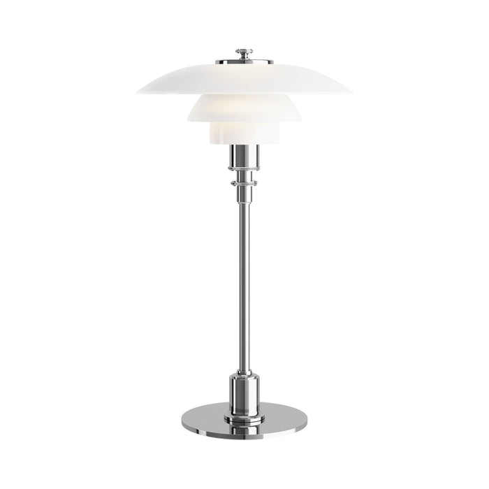 PH 2/1 Table Lamp in High Lustre Chrome Plated.