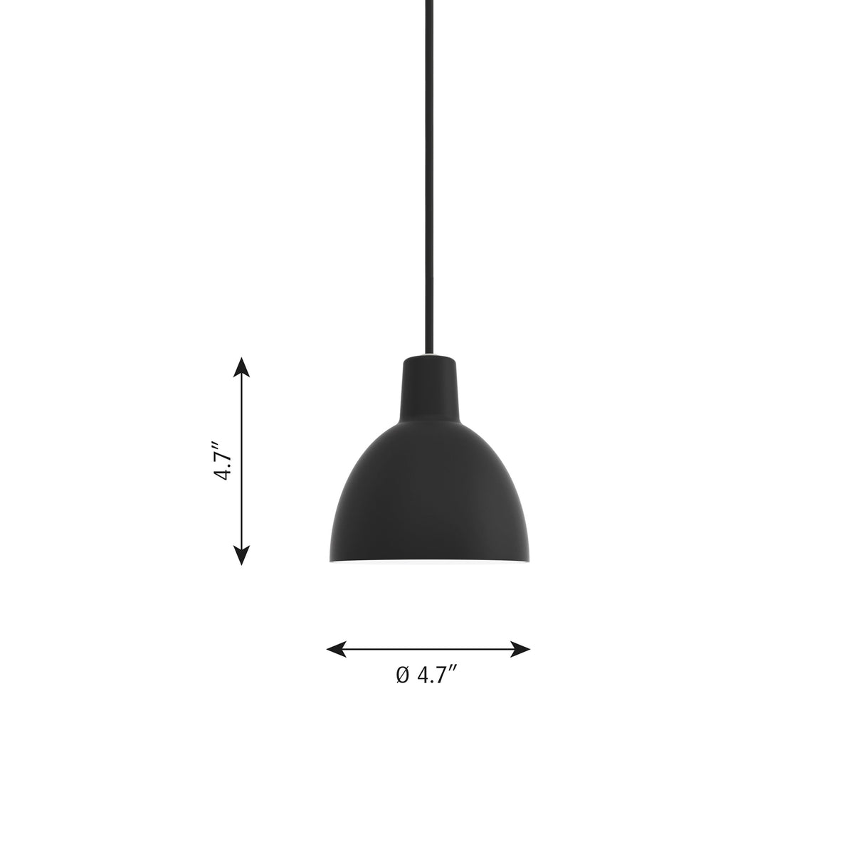 Toldbod Mini Pendant Light in - line drawing.