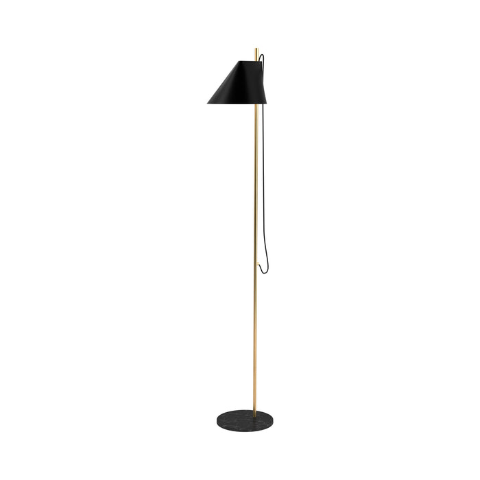 Yuh LED Floor Lamp in Brass/Black.