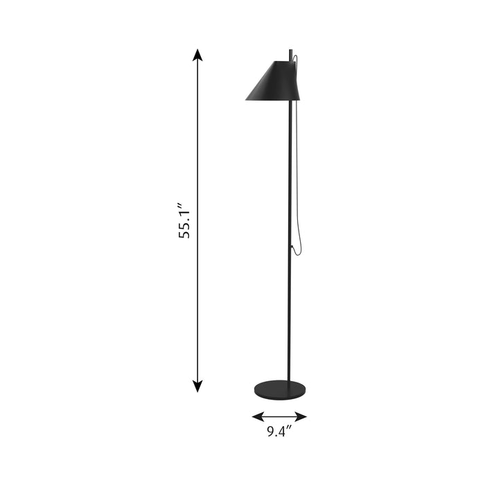 Yuh LED Floor Lamp - line drawing.