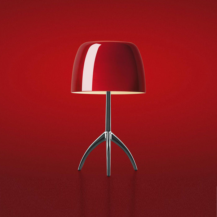 Lumiere Table Lamp in Aluminum/Cherry (Small).