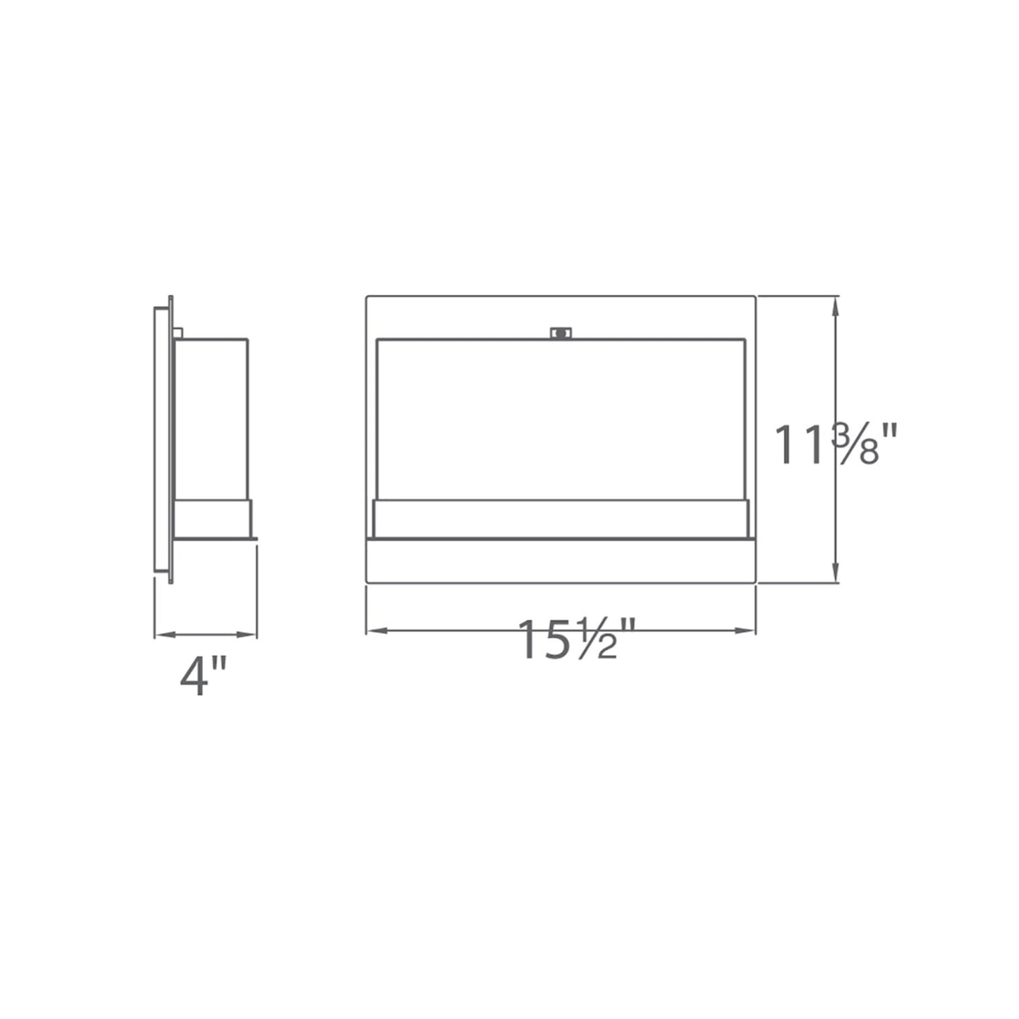Lumnos LED Wall Light- line drawing.