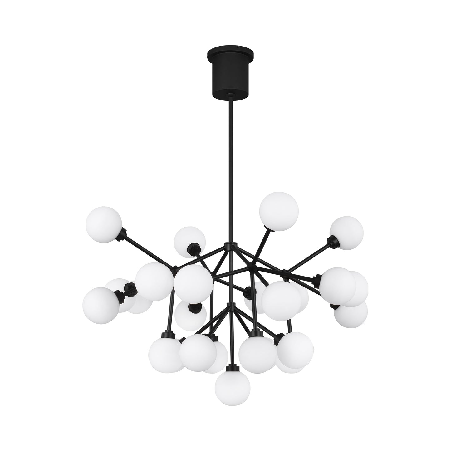 Mara LED Chandelier in Matte Black.