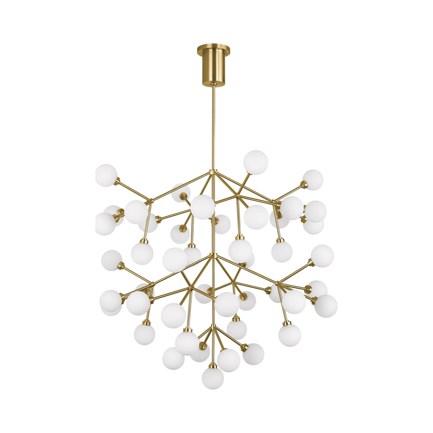 Mara Grande LED Chandelier in Aged Brass.