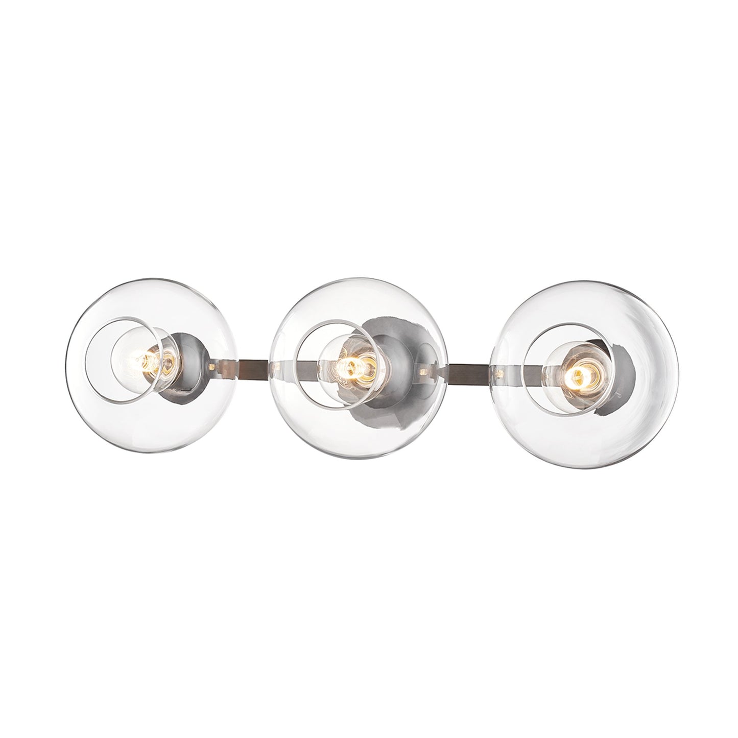 Margot 3-Light Wall Light in Polished Nickel.