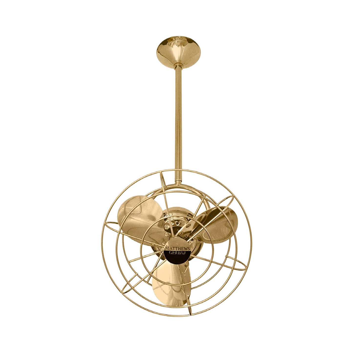Bianca Direcional Ceiling Fan in Polished Brass (Metal).