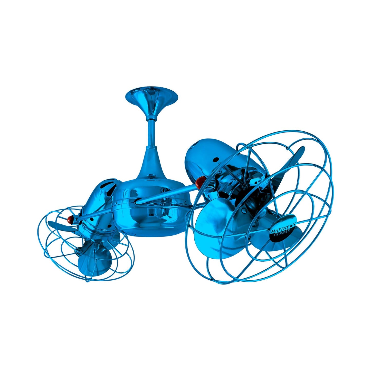 Duplo-Dinamico Ceiling Fan in Agua Marinha (Metal).