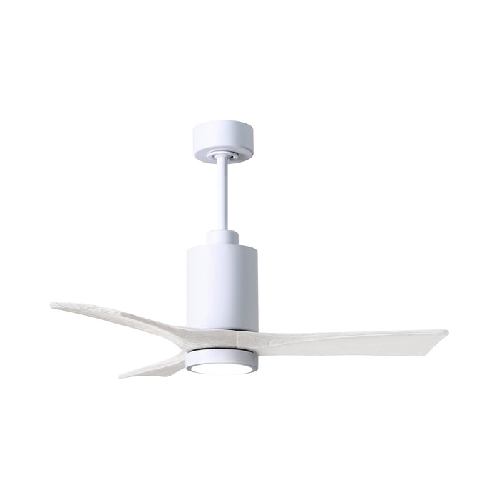 Patricia 3 Indoor / Outdoor LED Ceiling Fan in Gloss White/Matte White (42-Inch).