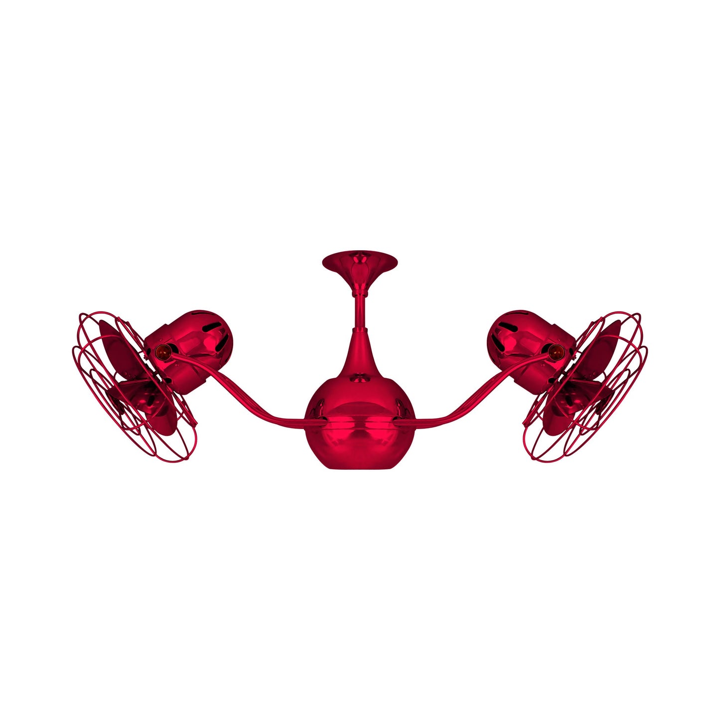 Vent-Bettina Ceiling Fan in Red/Metal.