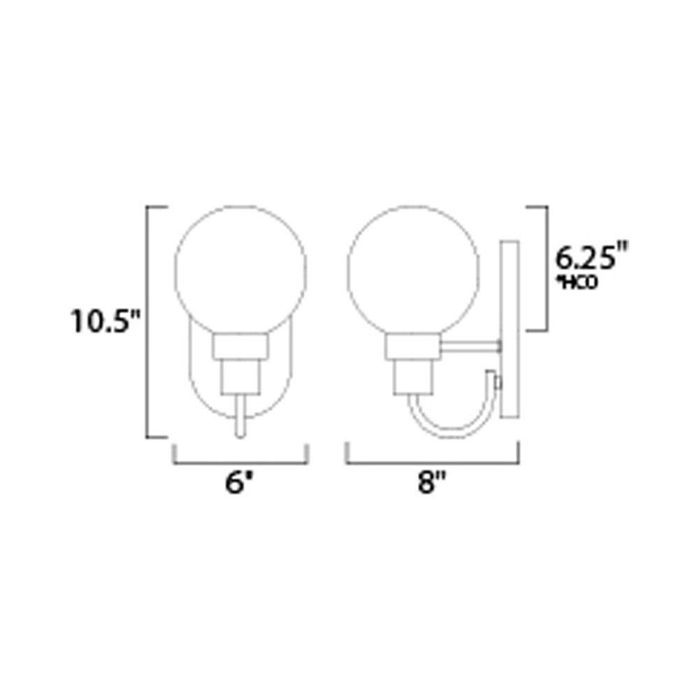 Bauhaus Wall Light - line drawing.