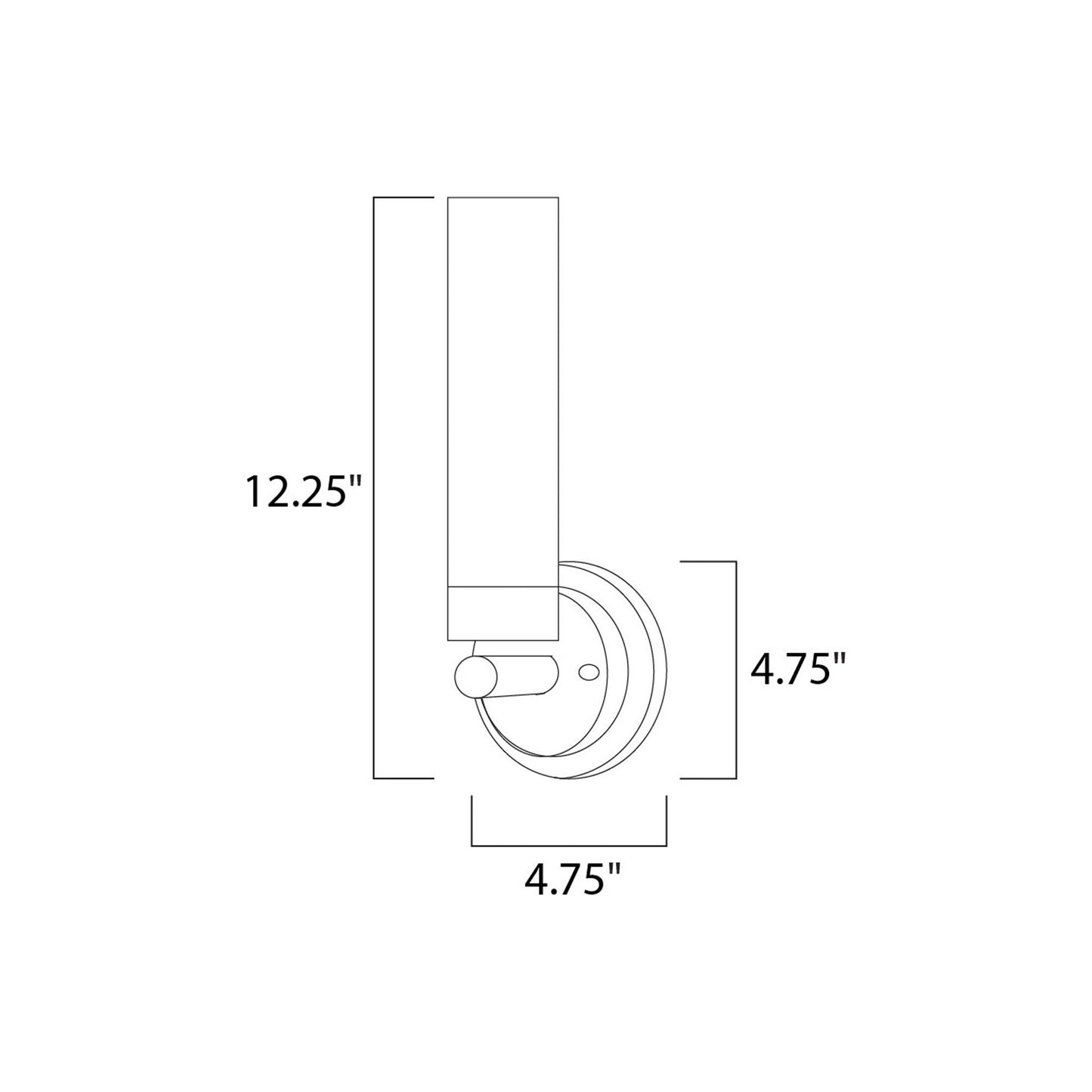 Cliandro Wall Light - line drawing.