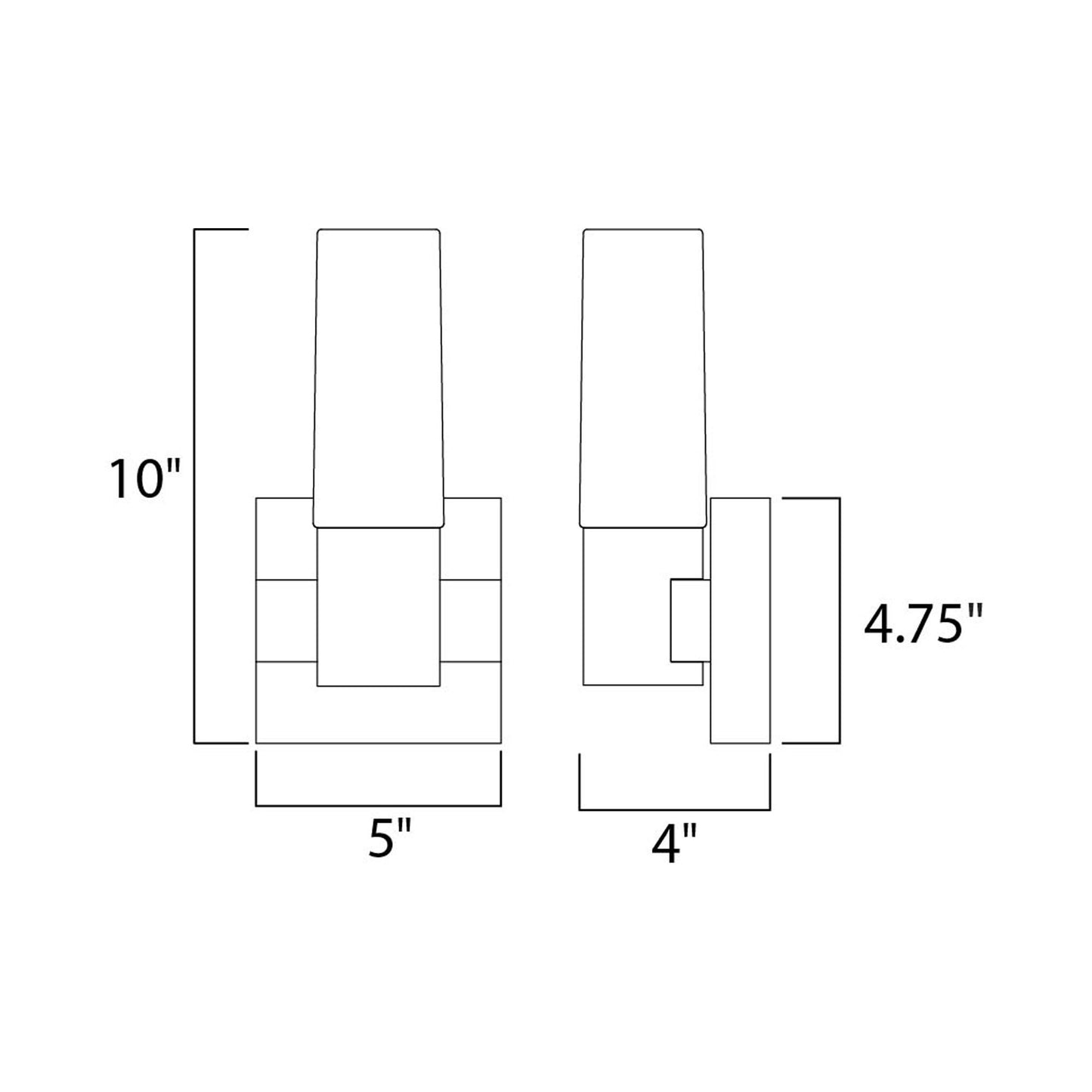 Contessa Wall Light - line drawing.