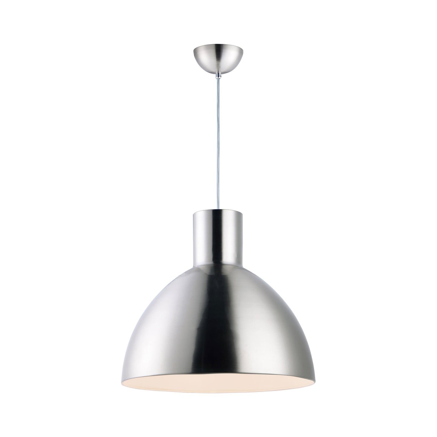 Cora Dome Pendant Light in Satin Nickel (Large).