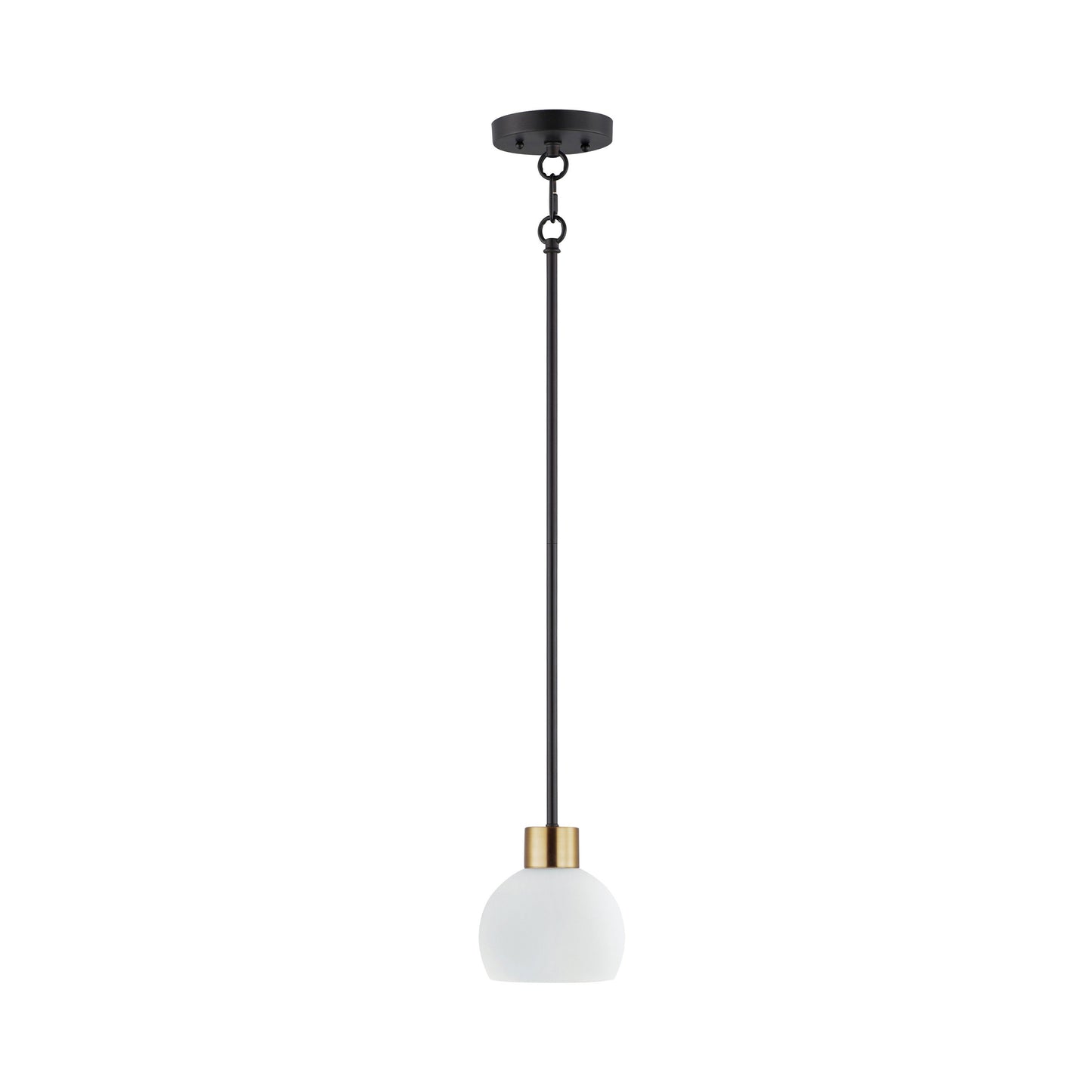 Coraline Mini Pendant Light in Bronze/Satin Brass.