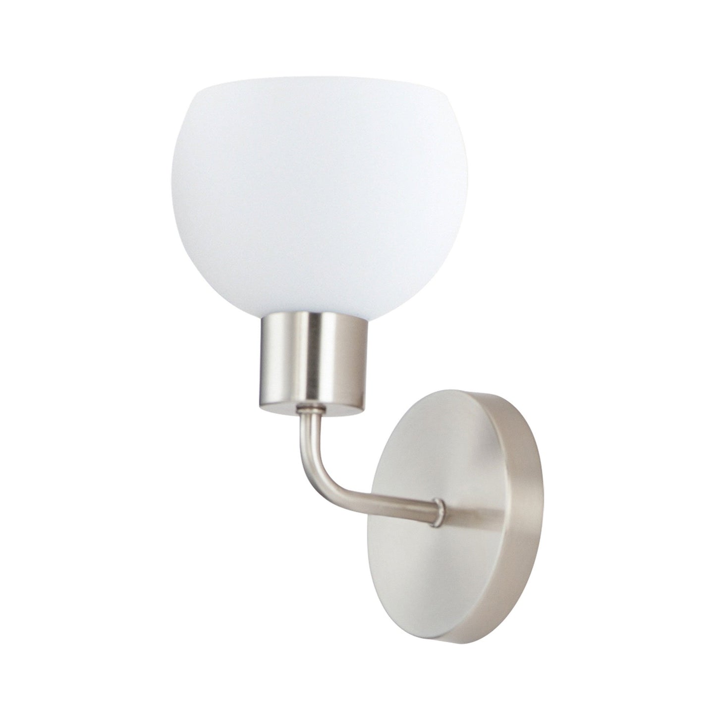 Coraline Wall Light in Satin Nickel.