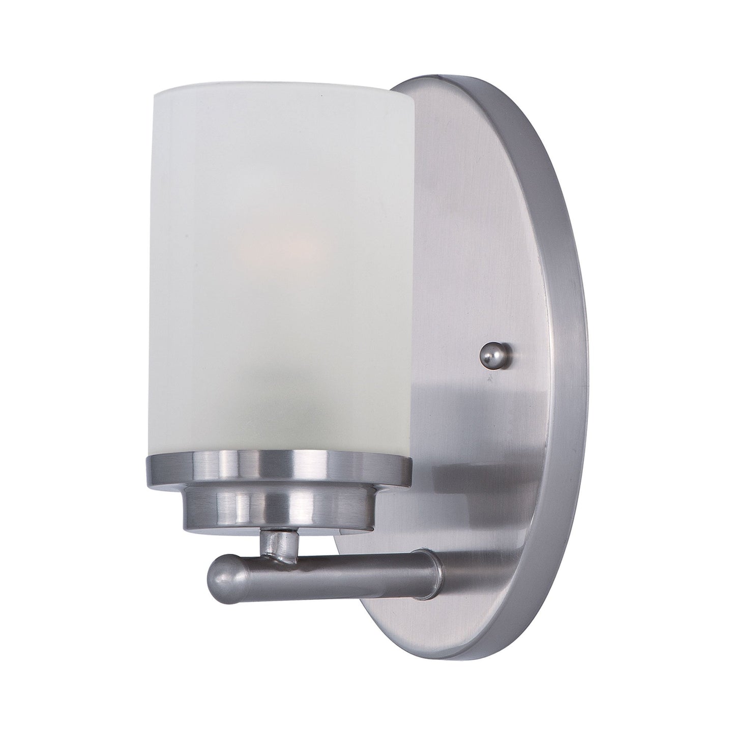 Corona Bath Wall Light in Satin Nickel.