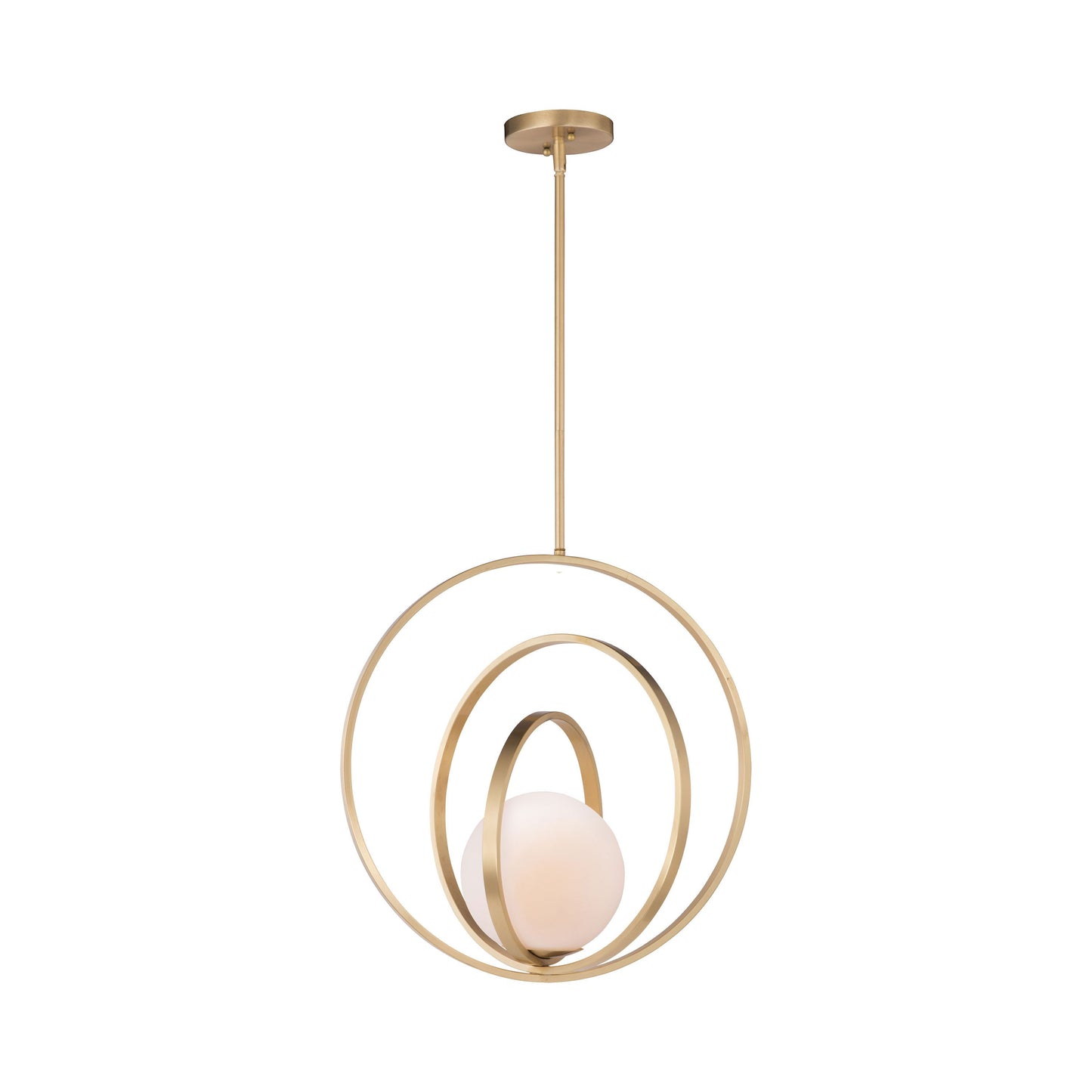 Coronet Pendant Light in Satin Brass (Large).
