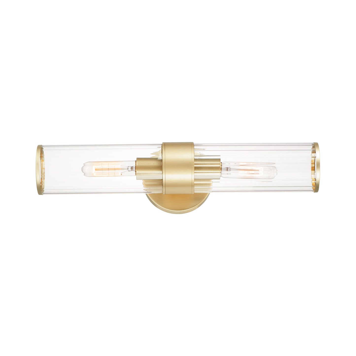 Crosby Wall Light in Satin Brass.