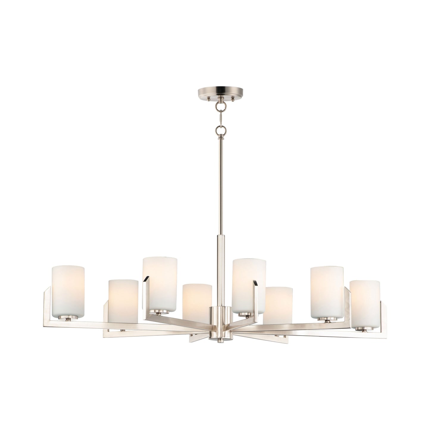 Dart Chandelier in Satin Nickel (8-Light).