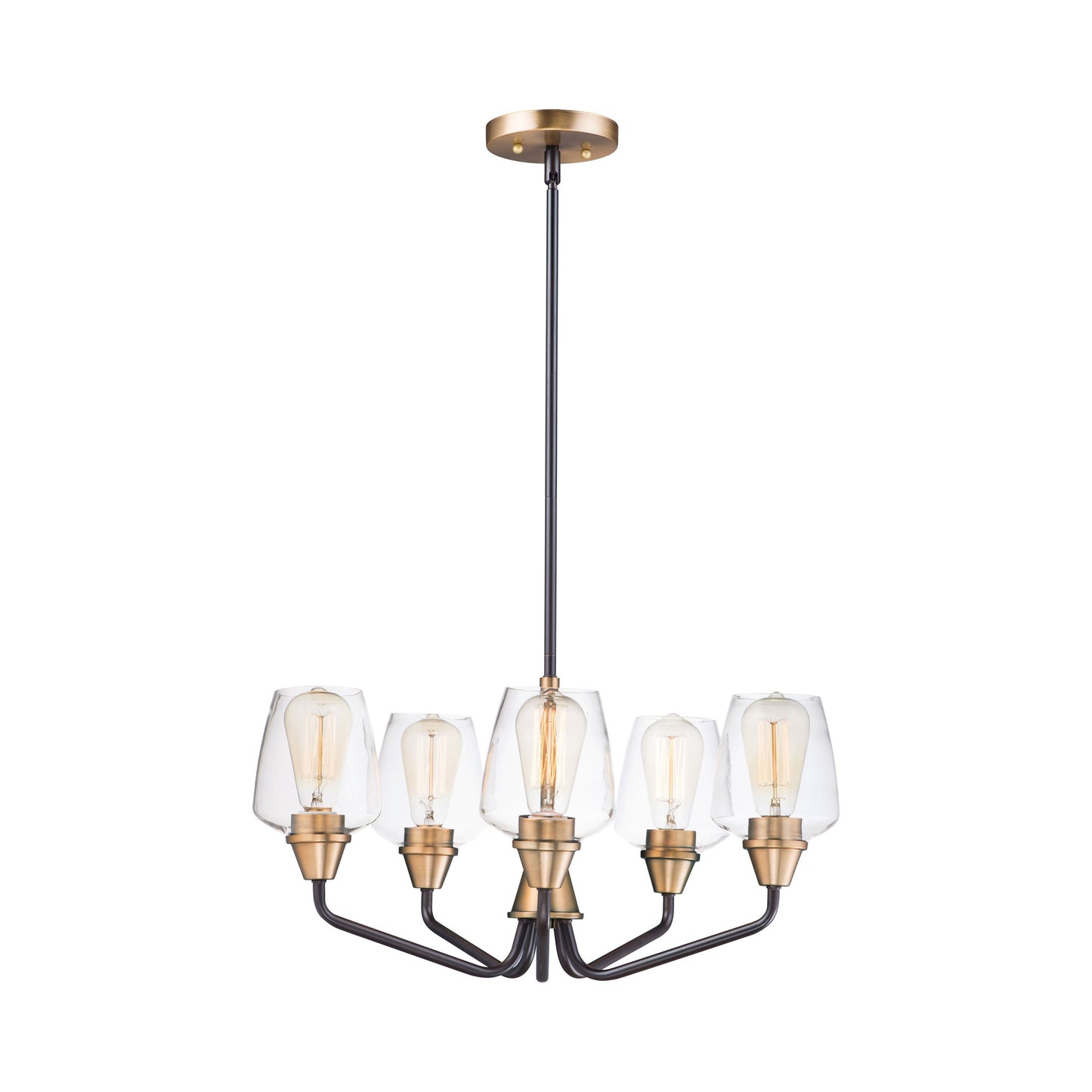 Goblet Chandelier in Bronze/Antique Brass (5-Light).