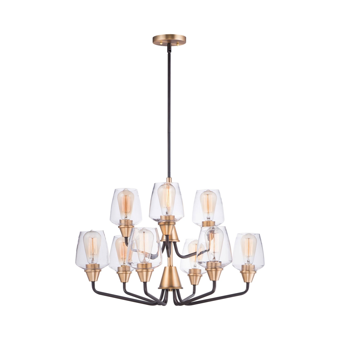 Goblet Multi Tier Chandelier in Bronze/Antique Brass.