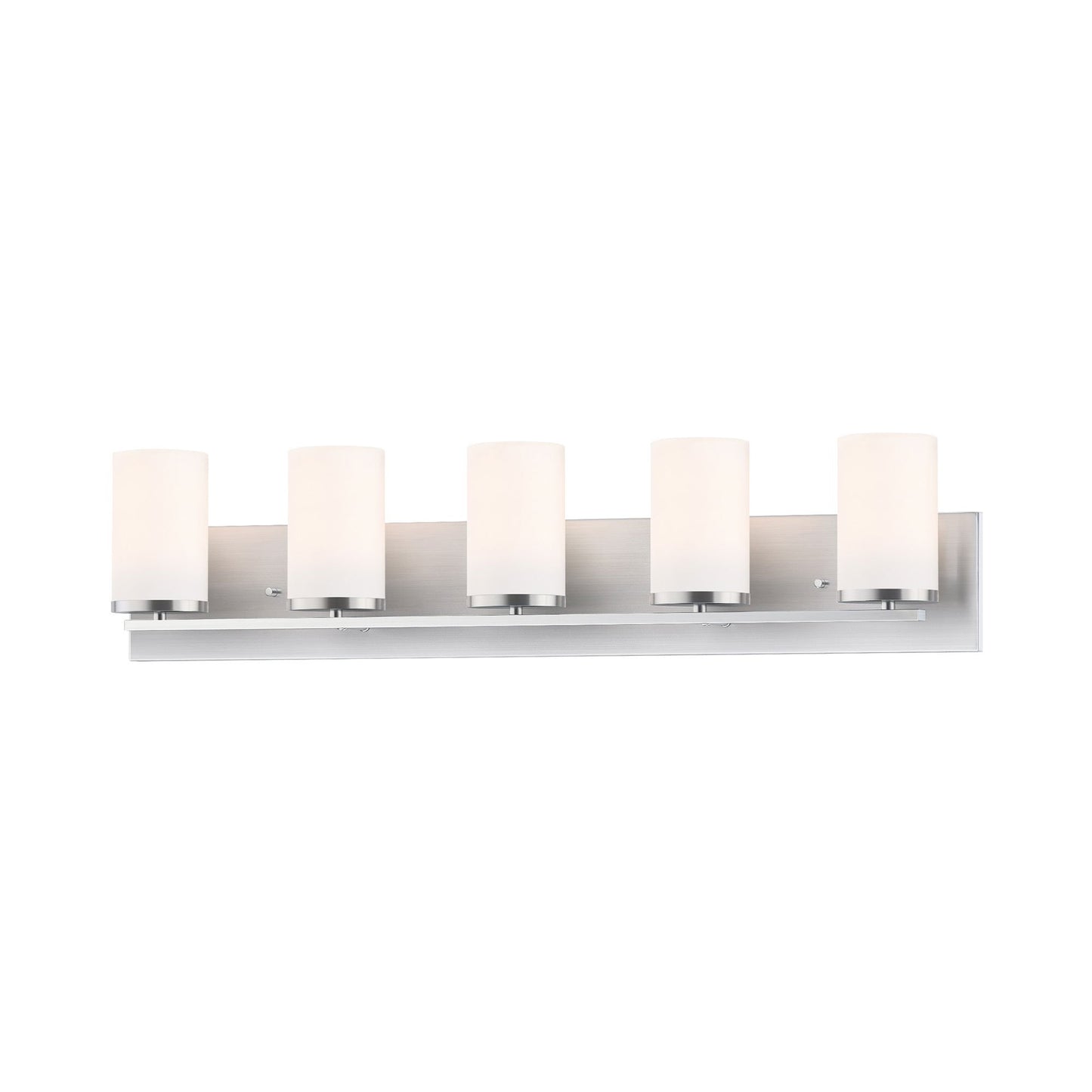 Lateral Bath Vanity Light in Satin Nickel (5-Light).