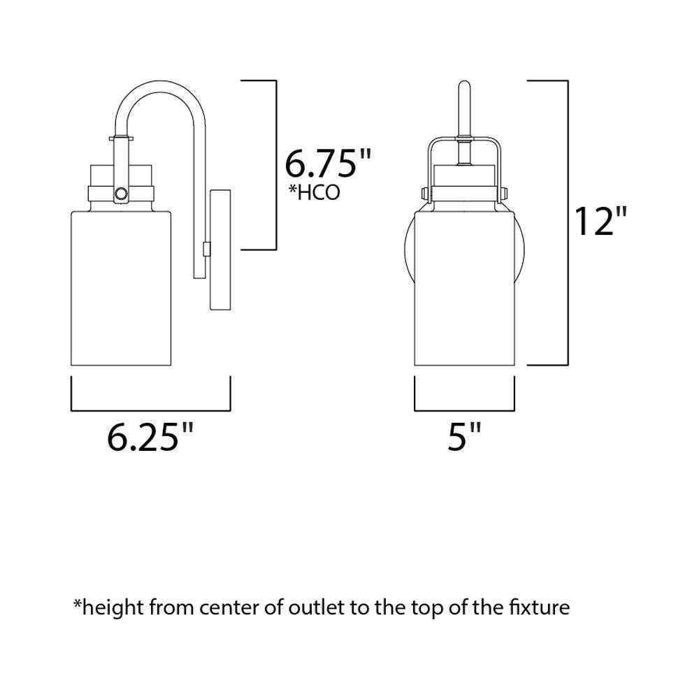 Magnolia Wall Light - line drawing.