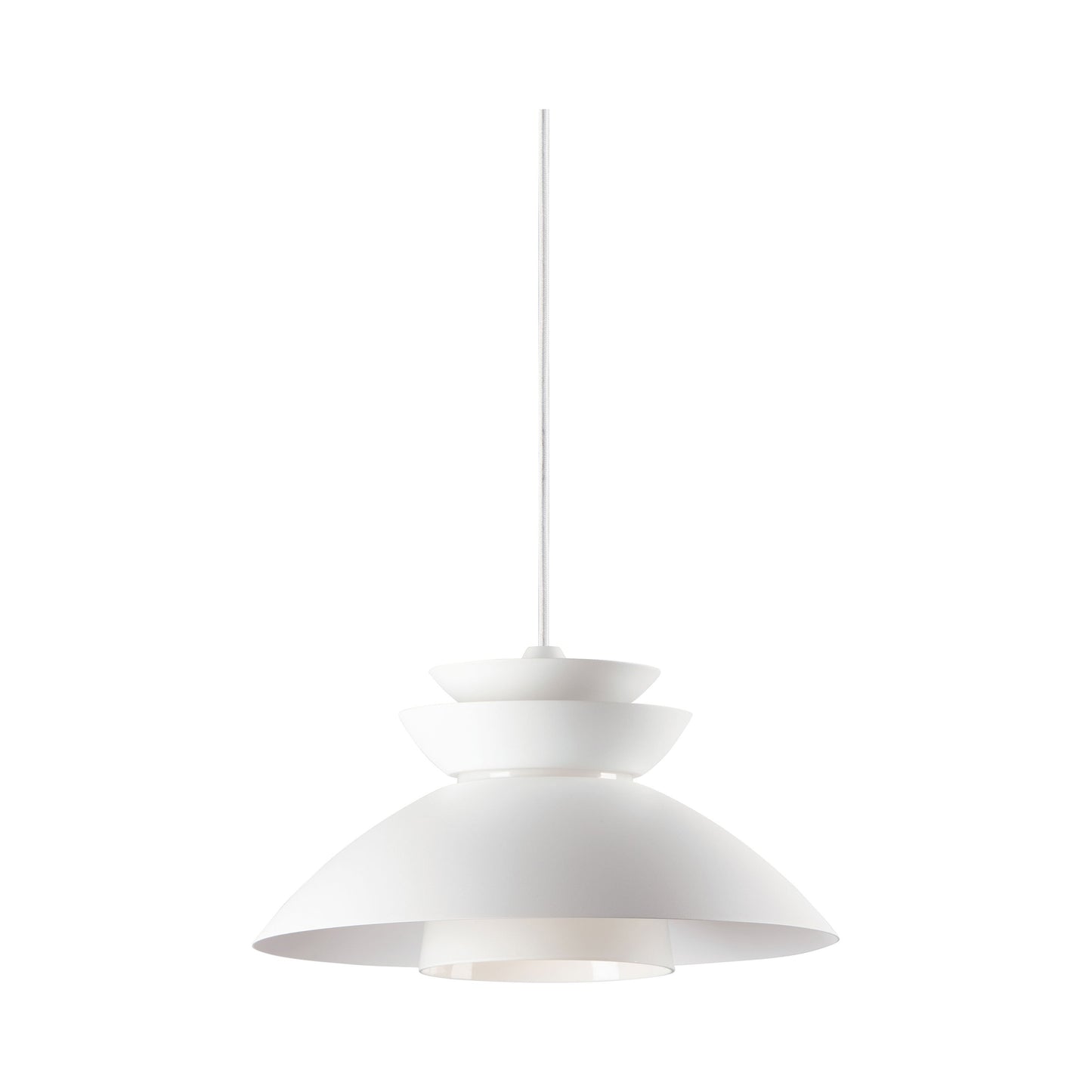 Nordic Single Pendant Light in White.