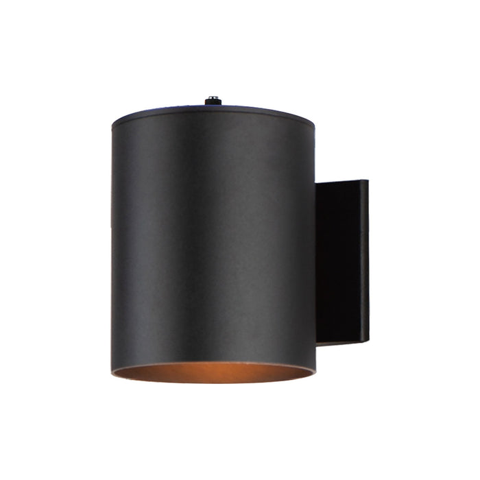 Outpost Outdoor Wall Light in Incandescent/Photocell/6-Inch/Short/Photocell/Black.