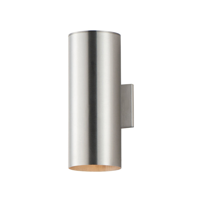 Outpost Outdoor Wall Light in Incandescent/5-Inch/Medium/Brushed Aluminum.