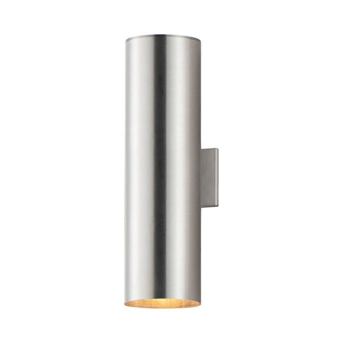 Outpost Outdoor Wall Light in Incandescent/6-Inch/Long/Brushed Aluminum.