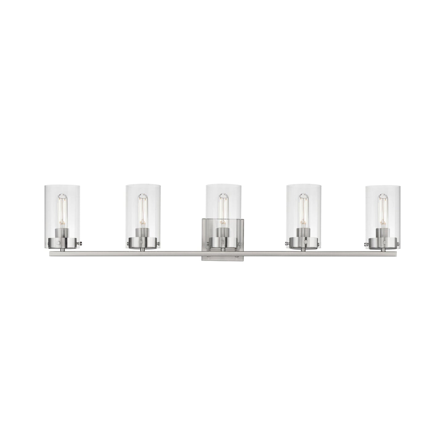 Pinn Vanity Wall Light in Satin Nickel (5-Light).