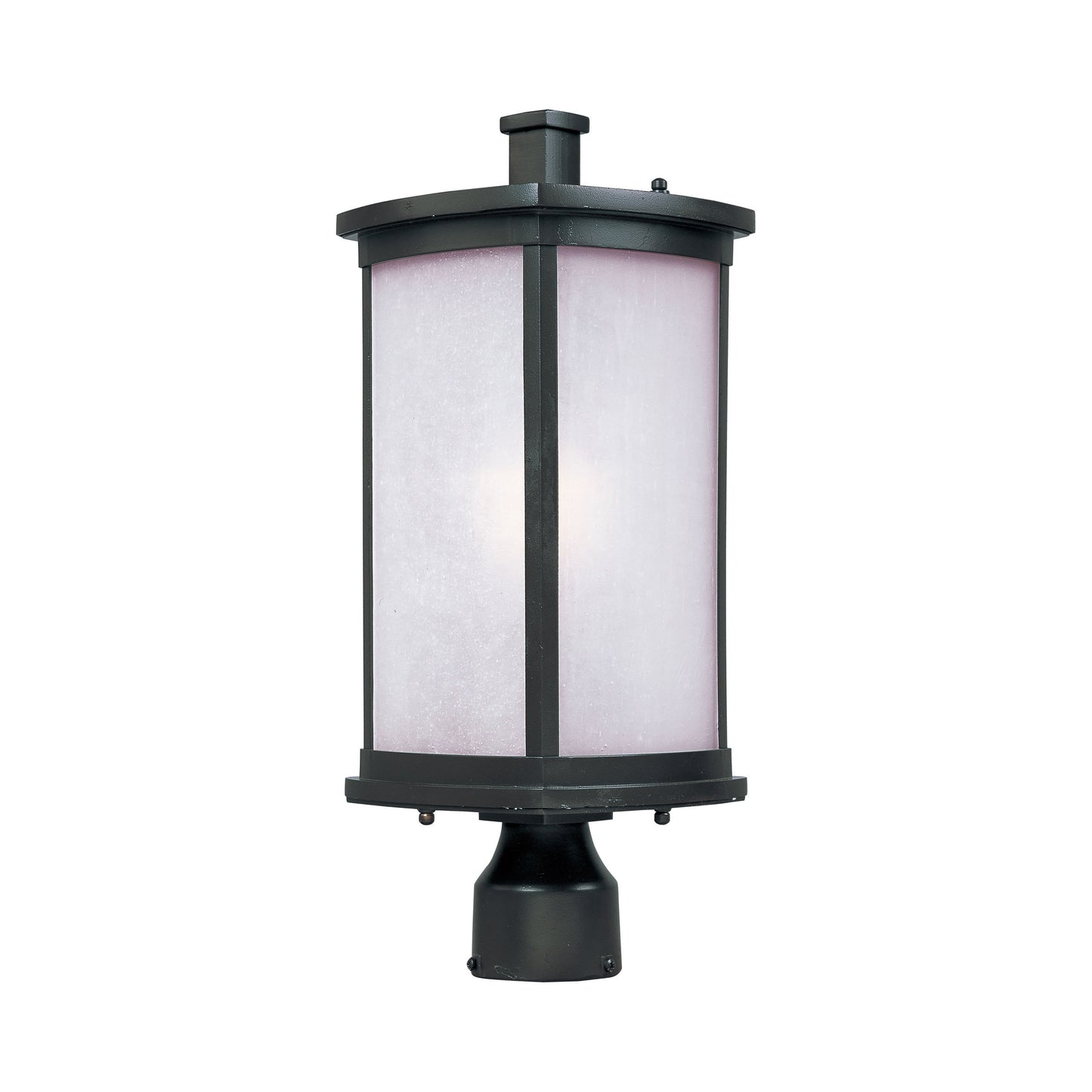Terrace Outdoor Post Light in Incandescent/Frosted Seedy/Bronze.
