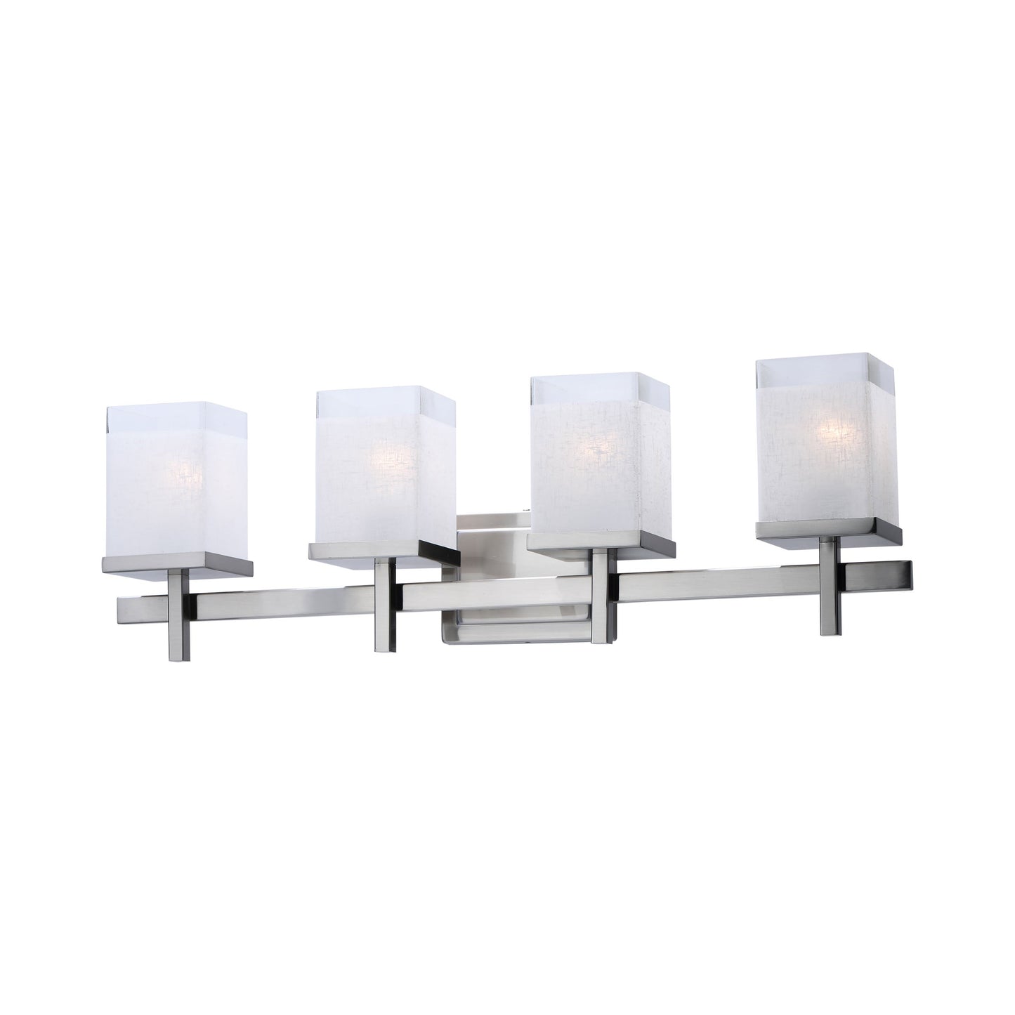 Tetra Bath Vanity Light in Satin Nickel (4-Light).