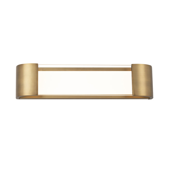 Melrose LED Bath Wall Light in Aged Brass (Small).