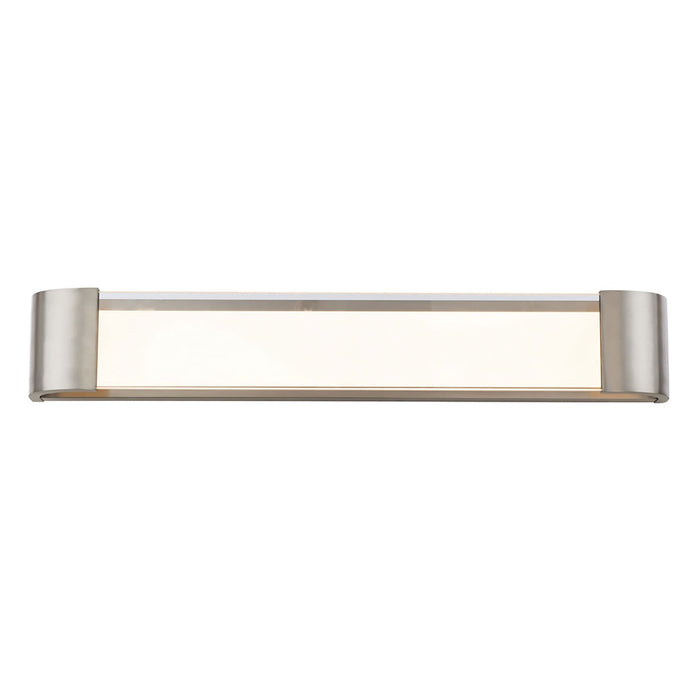 Melrose LED Bath Wall Light in Brushed Nickel (Large).