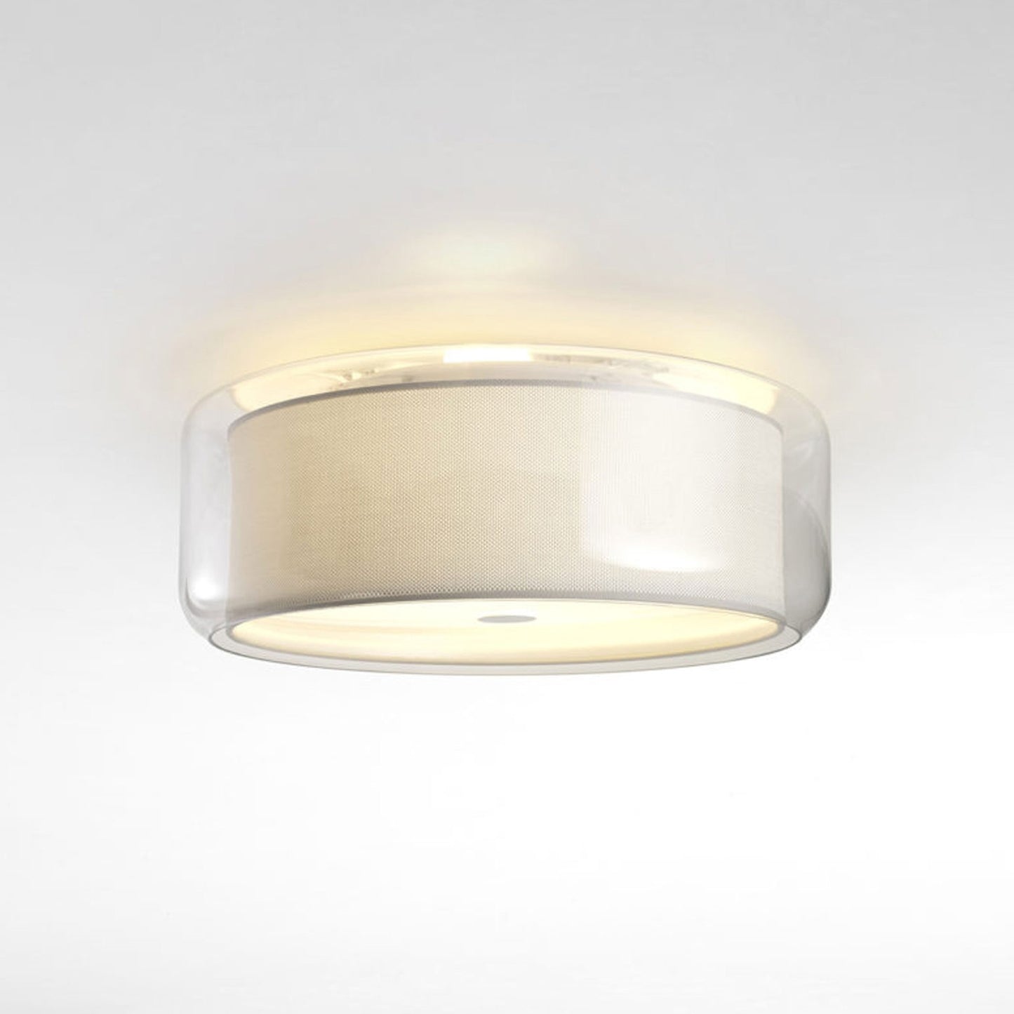 Mercer Flush Mount Ceiling Light in Pearl White.