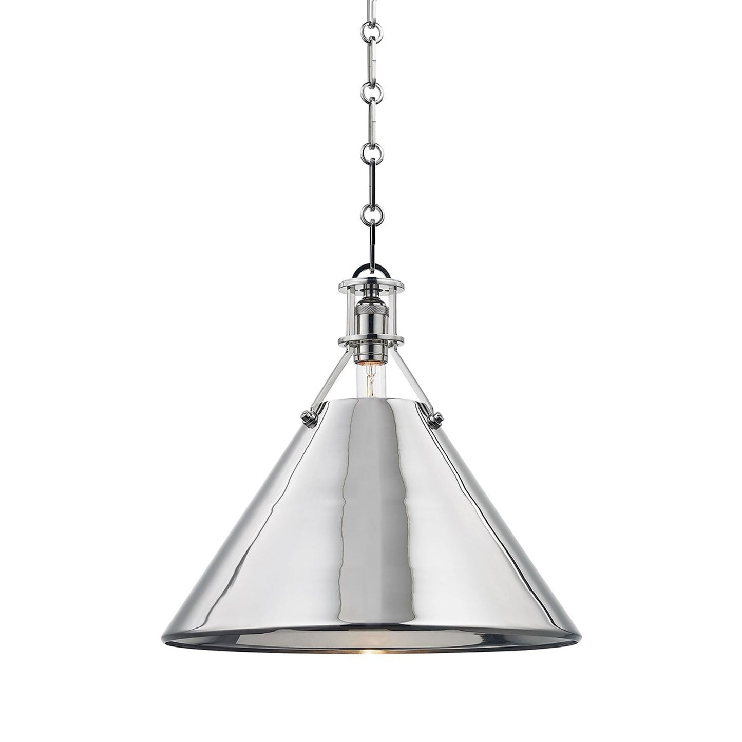 Metal No.2 Pendant Light in Large/Polished Nickel.
