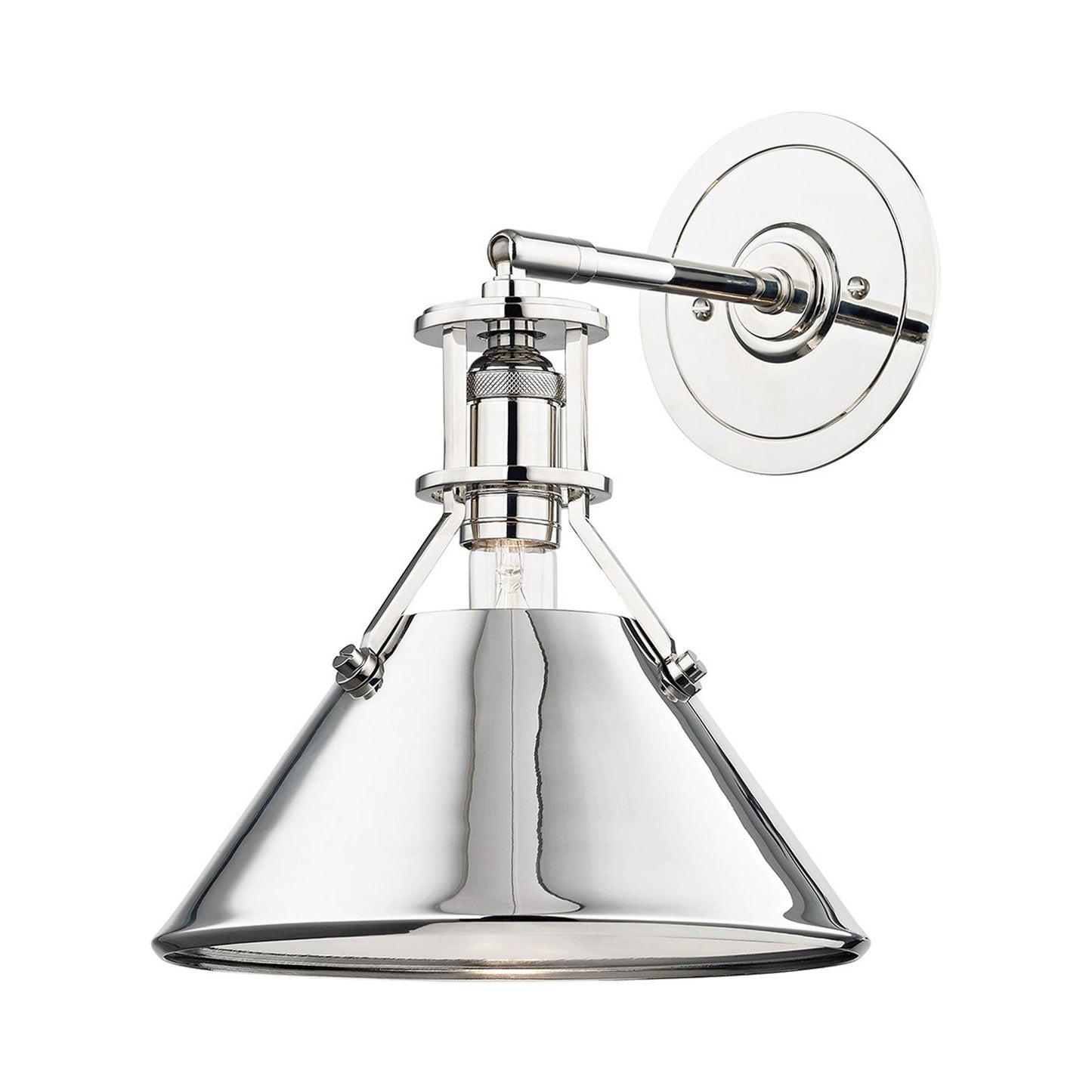 Metal No.2 Wall Light in Polished Nickel.