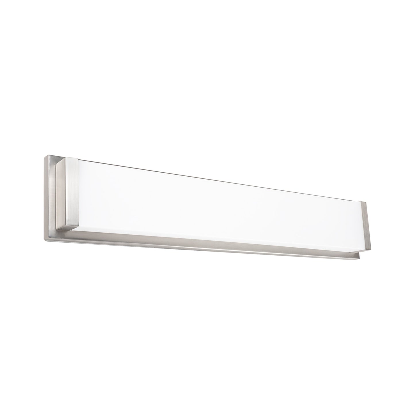 Metro Rectangular LED Bath Vanity Light in Brushed Nickel (Large).