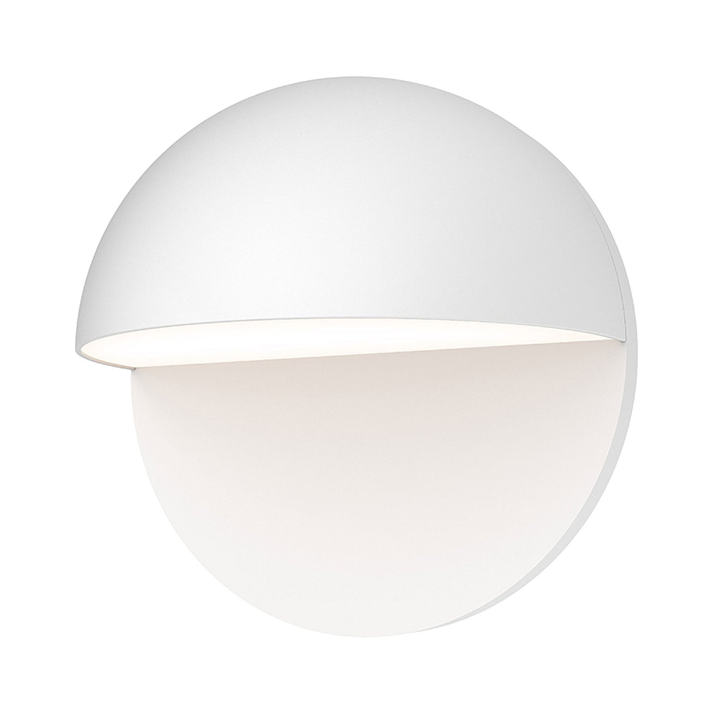 Mezza Cupola™ Outdoor LED Wall Light in Large/Textured White.