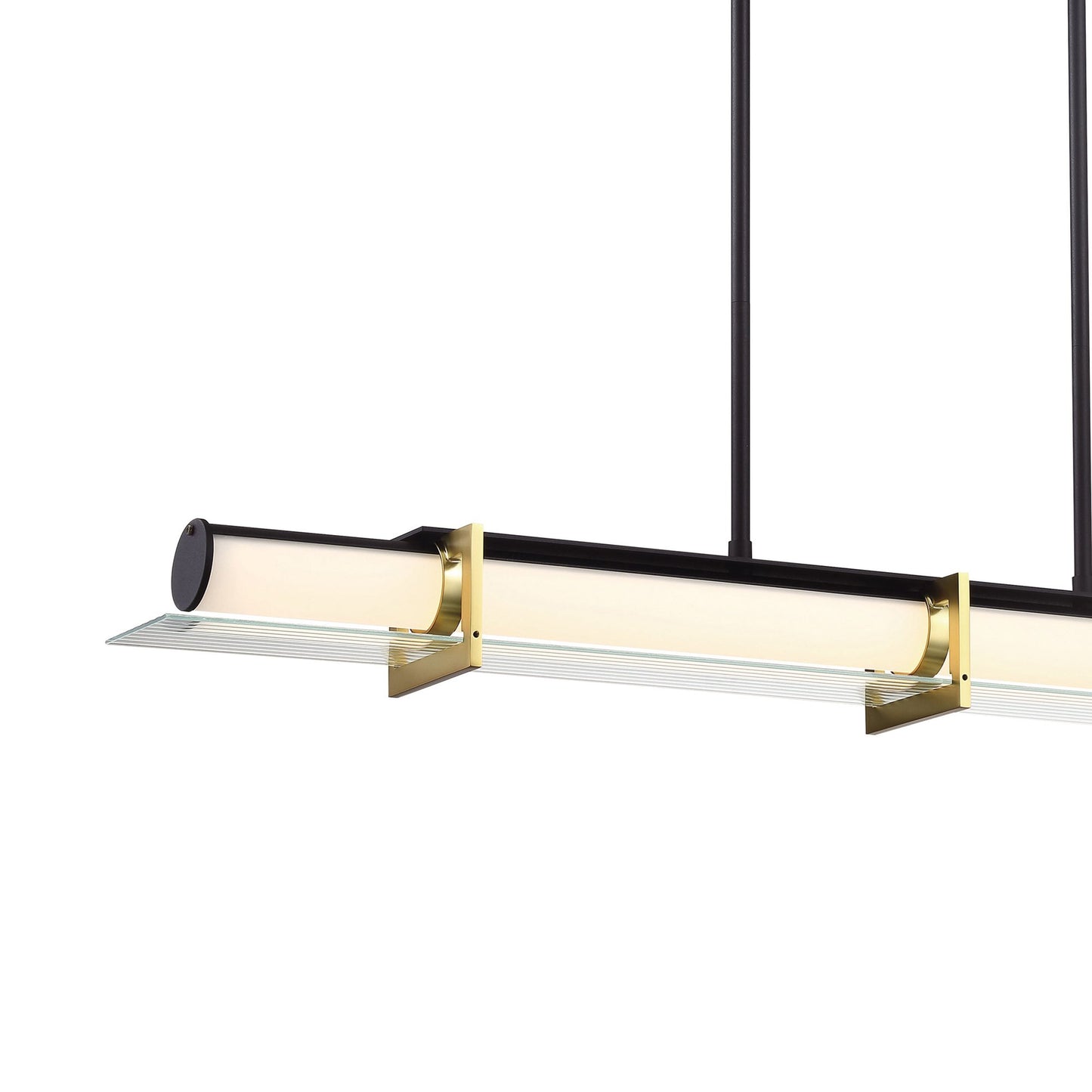 Midnight Gold LED Linear Pendant Light in Detail.