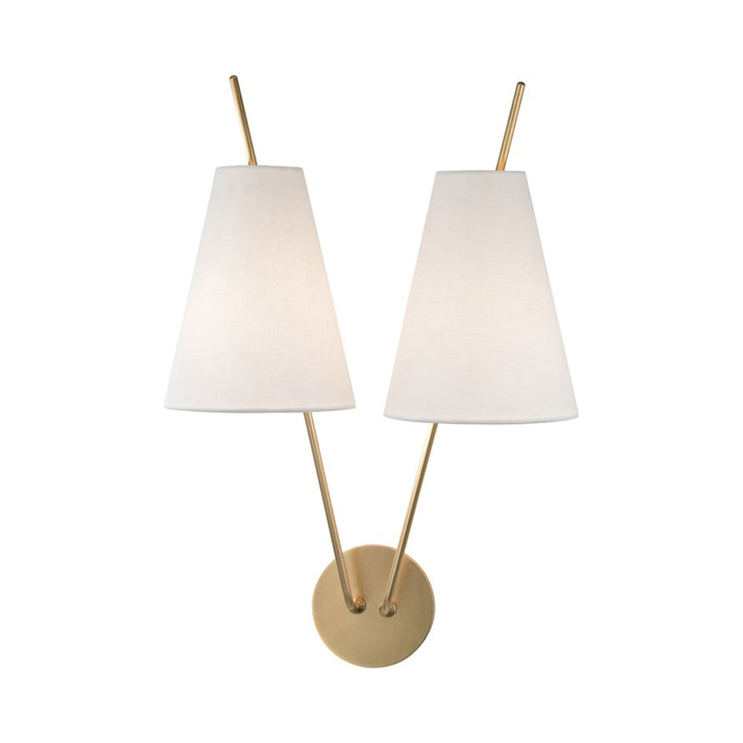 Milan Wall Light in Aged Brass.