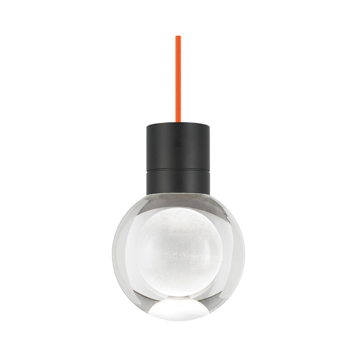 Mina Single LED Pendant Light in Orange/Black.