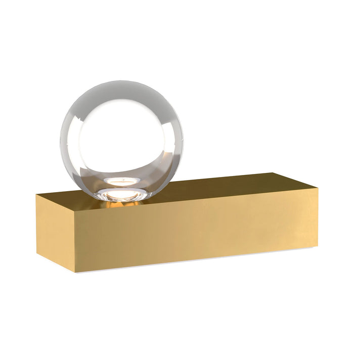 Mina LED Table Lamp in Natural Brass (Large).