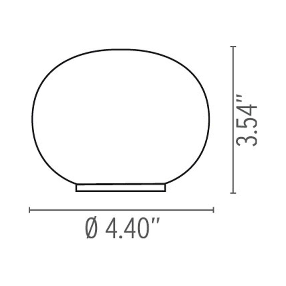 Mini Glo-Ball T Table Lamp Line Drawing.